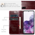 thumbnail image 6 of Leather Case for Samsung Galaxy S20FE Card Slot Folio Flip Wallet Case for Samsung Galaxy S20FE Premium PU Magnetic Kickstand Cover Soft TPU Inner Case Red, 6 of 14