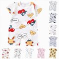 thumbnail image 4 of kpoplk Summer Baby Boys Jumpsuit Baby Girl Bodysuits, Baby Boys Short Sleeves Rompers, Clothing Newborn Baby Cotton Short Sleeve Thin Crawling Suit Baby Onesie Clothes Size 18-24 Months,Light Blue, 4 of 4