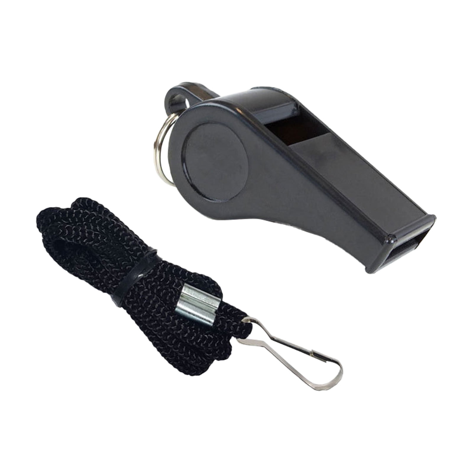 Replio Black Plastic Referee Medium Size Children's Lanyard Whistle Survivalwhistle Gifts Christmas
