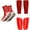 1 Set Red, variant on 2/4 Sets Youth Grip Soccer Socks with Shin Guard Sleeves Kids Sleeve Socks for Boys Girls 7-14 for Soccer Basketball