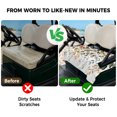 thumbnail image 4 of Golf Cart Seat Covers for 2 Seater,Orange Green Eucalyptus Leaves Microfiber Cart Seat Towel Blanket,Fall Botanical Watercolor Absorbent NonSlip Bench Seats Protector for Golf Course 51"x31", 4 of 9