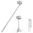thumbnail image 1 of KOMI Selfie Stick Tripod with Fill Light, Extendable and Portable Stable Tripod Stand Holder with Detachable Wireless Remote Compatible with iPhone 15 for Selfies Video Recording Vlog, White, 1 of 5