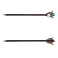 thumbnail image 4 of Unique Bargains 1 Pc Hair Chopstick Classic Leaves Gardenia Hair Hairpin Black Pink Green, 4 of 5