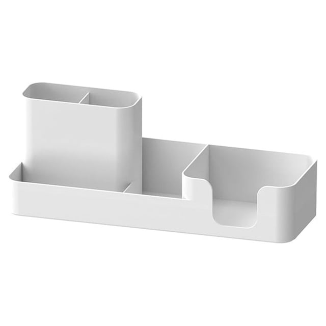 Caja de almacenamiento Cateissary para bolígrafos organizador de artículos diversos color blanco
