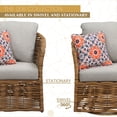 thumbnail image 2 of Mōd Furniture Lexi 5-Piece Boho Outdoor Conversation Set with Hand Woven All-Weather Rattan Wicker, Loveseat, 2 Side Stationary Chairs, LEXI5PC-GRY, 2 of 7