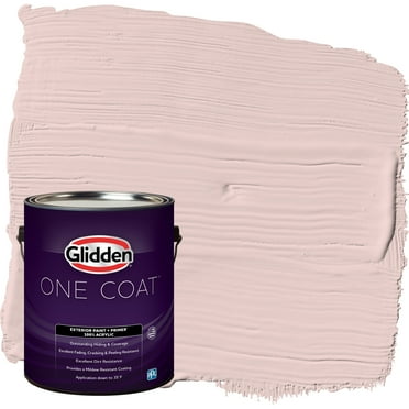 Glidden One Coat Exterior Paint and Primer, Whirligig / Pink, Gallon, Flat