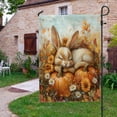 thumbnail image 6 of Fall Fun Bunny Garden Flags 12x18 Inch for Outside, Autumn Oil Painting Pumpkin Standard Vertical Linen Flags for House, Animal Front Yard Backyard Lawn Flags Outdoor Decor, 6 of 6