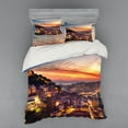 thumbnail image 2 of Ambesonne Colorful Bedding Set 3 Pcs, Cityscape of Lisbon, Twin, Brown, 2 of 3
