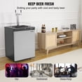 thumbnail image 5 of VEVOR Beer Kegerator, Dual Tap Draft Beer Dispenser, Full Size Keg Refrigerator With Shelf, CO2 Tank(No Gas), Drip Tray & Rail, 23°F- 82.4°F Temperature Control, 162L, Silver, 5 of 9
