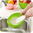 thumbnail image 3 of 1pc Rice Sieve Plastic Colander Kitchen Drain Basket With Handles Rice Bowl Strainer Strainer Basket Sink Drain Kitchen Tools, 3 of 3
