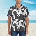 thumbnail image 4 of Daiia Black And White Sheeps Hawaiian Shirt for Men Gentle Cotton Regular Short Sleeve Casual-Medium, 4 of 9