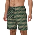 thumbnail image 2 of Balery Jungle Green Camo USA Flag Mens Swim Trunks Swim Shorts for Men Quick Dry Inseam Beach Shorts with Compression Liner Pocket-XX-Large, 2 of 9