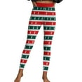 thumbnail image 5 of Wowcloth Woman's Leggings, Christmas Striped Print & Stretchy, Fitness Running Elastic Pants for Workout and Casual, 5 of 9