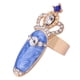 thumbnail image 3 of Corona Bowknot Crystal Finger Nail Art Anillos Armadura Dorada Anillo Cola Conjunta Joyería para Fiesta 1#, 3 of 8