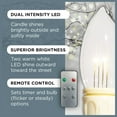 thumbnail image 2 of Set of 4 Battery Operated Window Candles with Remote Control - (Brushed Silver), 2 of 5