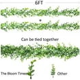 thumbnail image 3 of Morttic 4 Pack 6 Feet Faux Eucalyptus Garland Plants, Artificial Vines Fake Hanging Boxwood Greenery Garland UV Protected for Wedding Backdrop Wall Indoor Outdoor Decor, 3 of 7