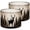 Color 2, variant on Linen Drum Lampshades Majestic Elk Deer Forest Landscape River Rustic Hunting 13"x13"x10" Light Shade for Table Lamps Floor Lamp Shades Lampshade Replacement Assembly Required