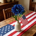 thumbnail image 5 of Yakvarog 4th of July Artificial Flowers, 18.5" Red White Blue Fake Faux Flowers Bouquet Memorial Day Independence Day for 4th of July Decorations, Kitchen Table Centerpiece, Wedding, 5 of 6