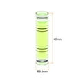 thumbnail image 2 of Uxcell 6 Packs Cylindrical Bubble Level 9.5x40mm Mini Bullseye Spirit Levels for Camera Tripod Telescope, Green, 2 of 6