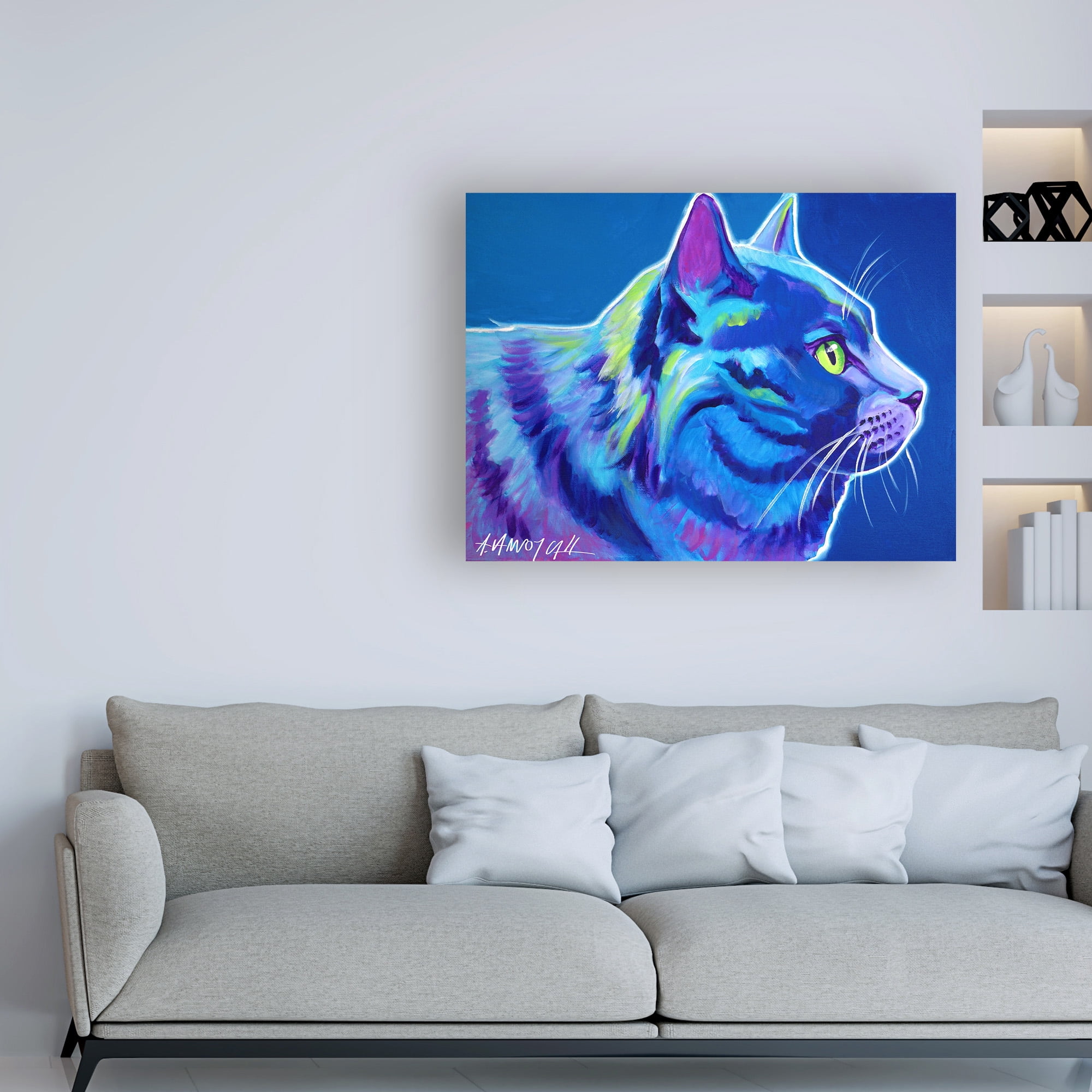 Trademark Fine Art 'Cat Blue Boy' Canvas Art by DawgArt