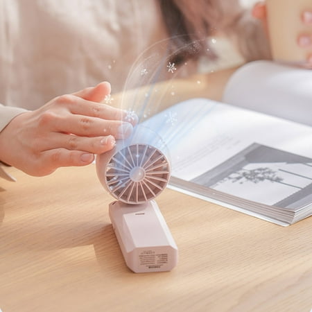 

Handheld Fan USB Rechargeable Foldable Multifunctional Fan With Cool Sheet New Student Dormitory Office Digital Display Small Fan