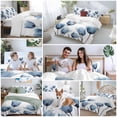 thumbnail image 6 of Blue Tulip Bedding 3 Piece Duvet Cover Set Full Size, Spring Pastoral Flower Watercolor White Soft Microfiber Comforter Cover with Zipper Closure & Pillowcases, Wrinkle & FadeResistant Quilt Cover, 6 of 9
