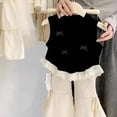 thumbnail image 5 of Dpytoraw Spring/Summer Girls Bow Short Vest Style Baby Lace Lace Patchwork Sleeveless Top Trend Girl Vest‌ Size Black 3/100, 5 of 5