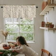 thumbnail image 6 of Curtain Valances for Windows, Spring Chrysanthemum Bird Vintage Sackcloth Rod Pocket Valance Window Treatments Short Curtains for Kitchen Bathroom Living Room 42 x 18 Inches, 1 Panel, 6 of 6