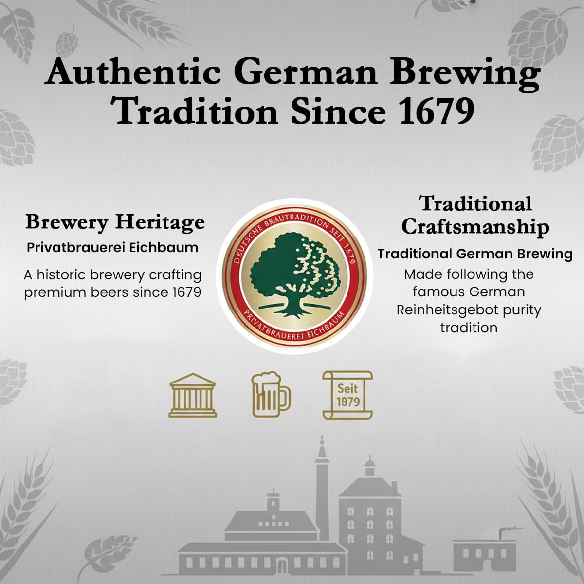 Eichbaum Alcohol Free Lager Beer with Smooth & Refreshing Flavor - Non Alcoholic Lager with Traditional German Brewing - Cans of Beer for Social Gatherings - 500ml Can-6pk
