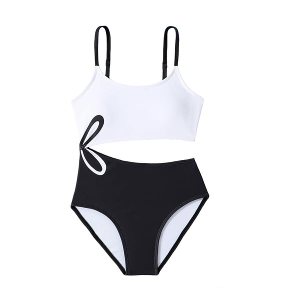 Kids Girls Swimsuit One Piece Bathing Suit Cut Out Quick Dry Beach Summer Swimsuit for Girls Kids Girls Bathing Suits Size 9-10 Years