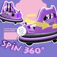 thumbnail image 7 of Xuanlur 12V Ride on Bumper Car for Toddlers, Electric Cars for Kids w/Parent Remote, Ride on Toys w/2-Speed, 2 Driving Mode, 360°Spin, Music, Lights, 5-Point Safety Belt, Purple, 7 of 7