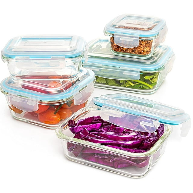 Set de 10 Contenedores para Alimentos Moss & Stone de Vidrio