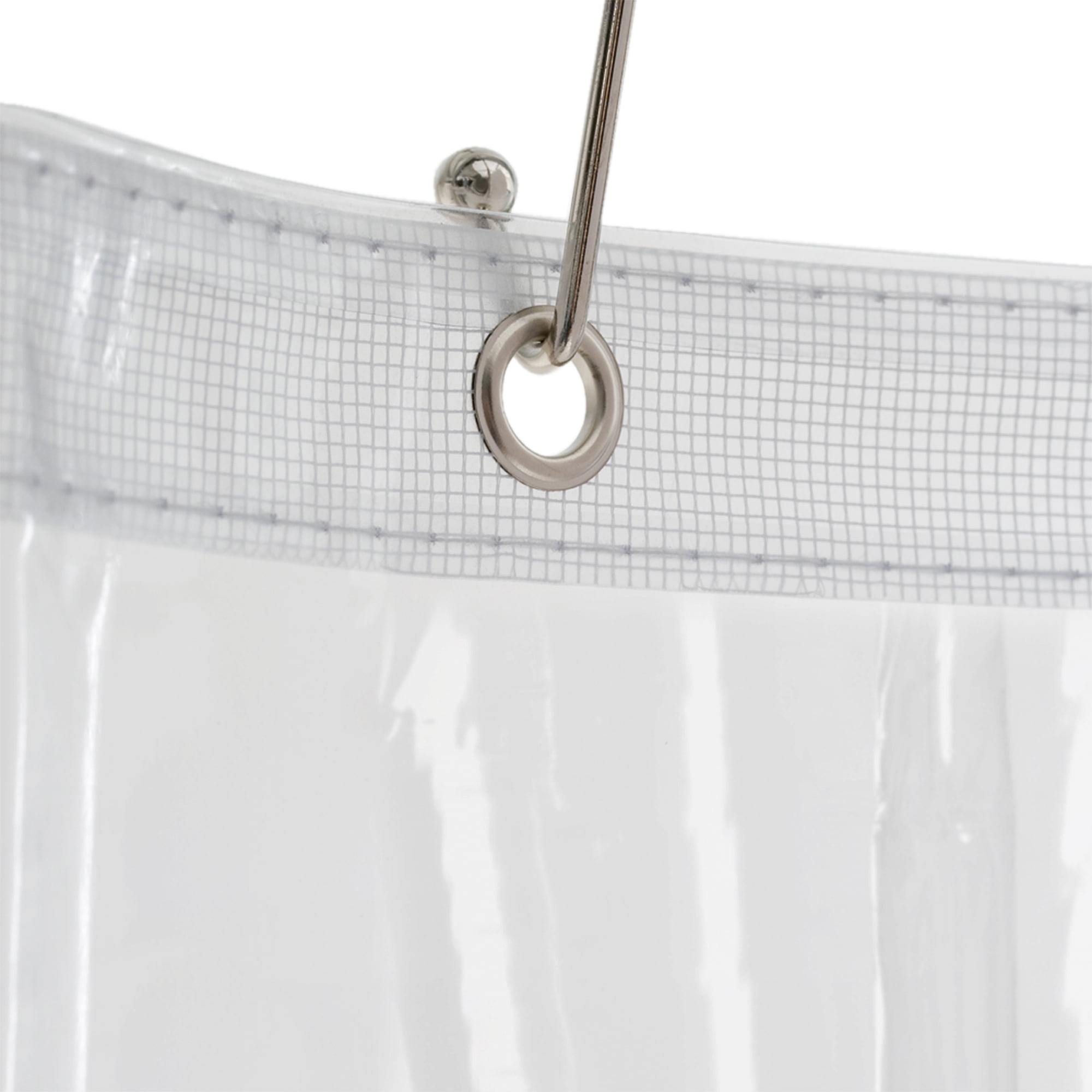 2-Pack Maytex Super Heavyweight Premium 10-Gauge Shower Curtain or Liner 72" x 72", Clear