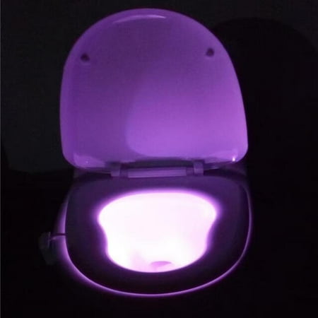 

Body Sensing Automatic LED Motion Sensor Night Lamp Toilet Bowl Bathroom Light