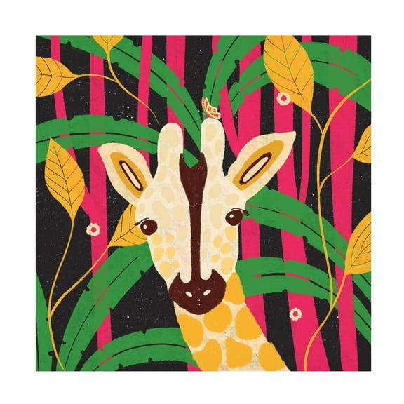 Trademark Fine Art Shriya Bhattacharya Giraffe Animal Trilogy Canvas Wall Art