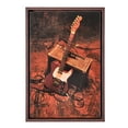 thumbnail image 4 of American Art Decor Grand Ole Opry Lacquer Vintage Guitar Framed Wall Art Canvas Print - 12" x 18", 4 of 6