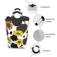 thumbnail image 4 of Bingfone Black Cow Print With Sunflowers Country Laundry Hamper,Large Canvas Fabric Lightweight Storage Basket Toy Organizer Dirty Clothes Collapsible, 4 of 6