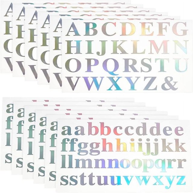 HAOAN 24Sheets 400pcs Large Letter & Number Stickers 2.5 Inch Self Adhesive Letters Stickers Big Font Stickers