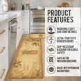 thumbnail image 5 of Kitchen Rugs and Mats Anti Fatigue, Pineapple Kitchen Mat Cushioned Anti Fatigue 2 Piece Set and Kitchen Floor Mat for in Front of Sink for Home Pineapple Kitchen Decor or Office 17"x30"+17"x47", 5 of 6