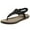 Black, variant on Agkizg Summer Women Sandals Flip Flops Low Heel Slide Sandals Casual Slippers Open Toe Beach Sandals Comfortable Shoes Black, Size 5.5