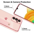 thumbnail image 3 of for Samsung Galaxy A34 5G Case Pink Love Hearts Design for Women Girl Men, Luxury Plating with Strap Stand Full Camera Lens Protection Bumper for Galaxy A34 5G, 3 of 6