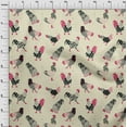thumbnail image 4 of oneOone Cotton Poplin Beige Fabric Rooster Cock Sewing Craft Projects Fabric Prints By Yard 42 Inch Wide, 4 of 4
