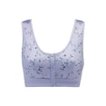 thumbnail image 2 of POINTERTECK Pure Silk Convenient Front Button Bra, Front Button Type Cotton Sports Bra, Suitable for Ladies and Girls, Purple/M, 2 of 8