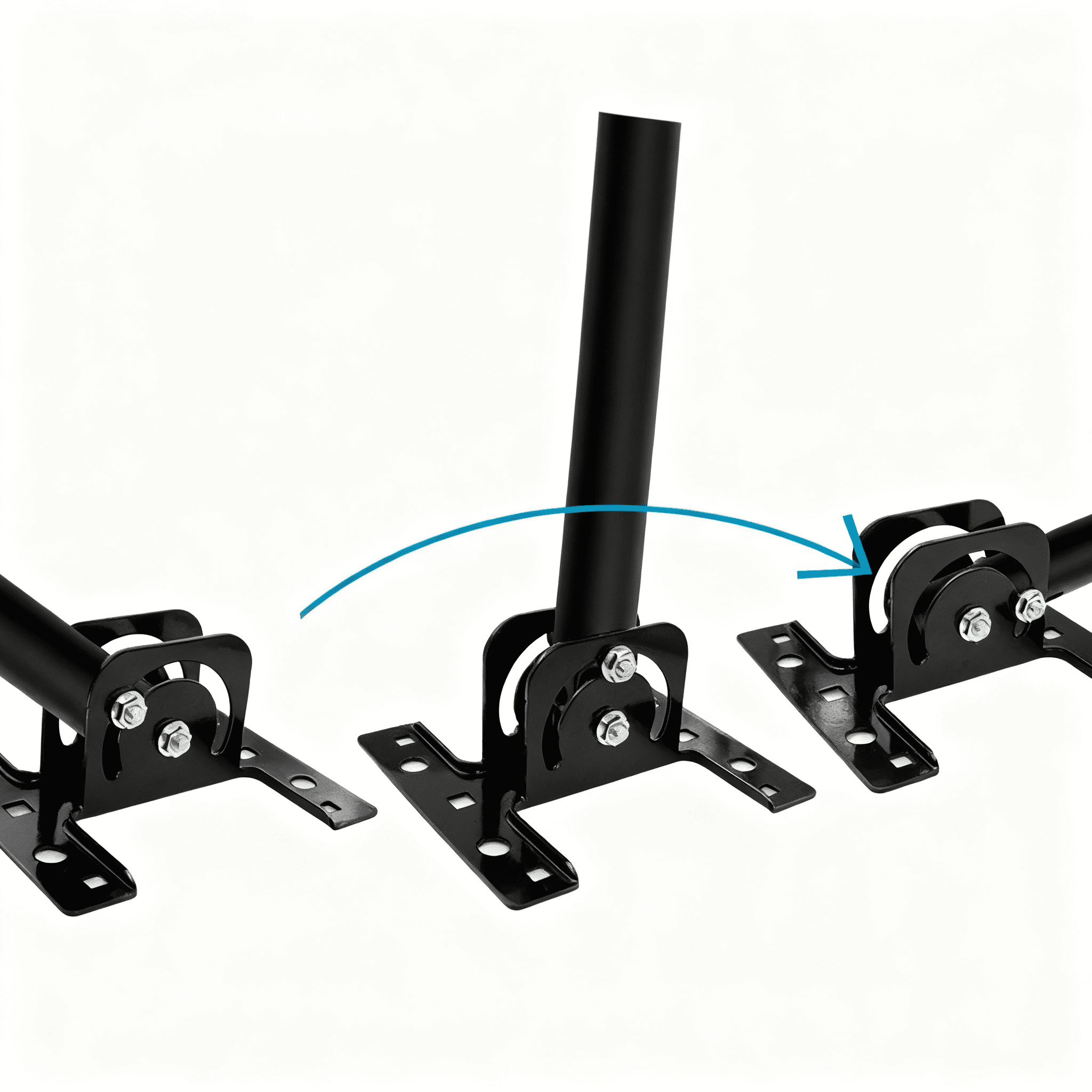 Universal 180°Adjustable TV Antenna J-Pole Aerial Bracket Black