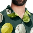 thumbnail image 5 of Tennis Men's Short Sleeve Spread Collar Beach Shirts Casual Printed Button Down Unisex Summer Tops, 5 of 6