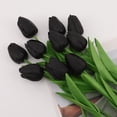 thumbnail image 1 of Figura de tulipán artificial, color negro, para uso doméstico, adecuada para pedidos personalizados., 1 of 3