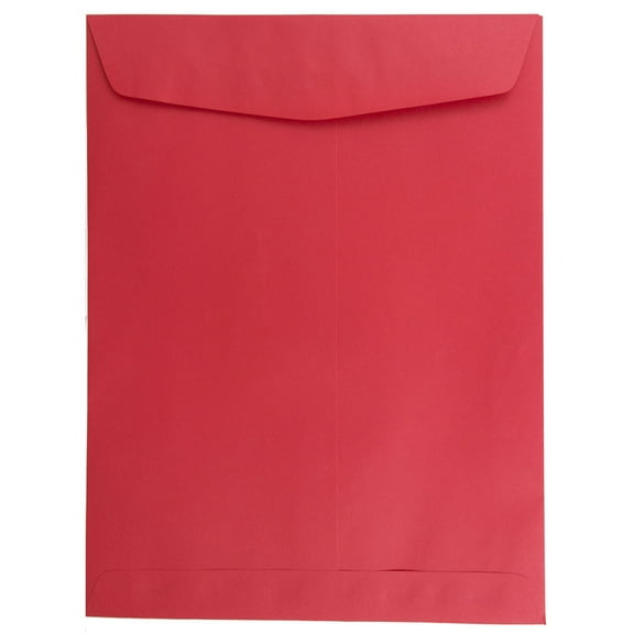 JAM Paper 9 x 12 Open End Envelopes, Red, 25/Pack