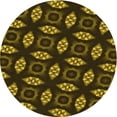 thumbnail image 1 of Ahgly Company Indoor Round Patterned Black Bean Brown Area Rugs, 8' Round, 1 of 6