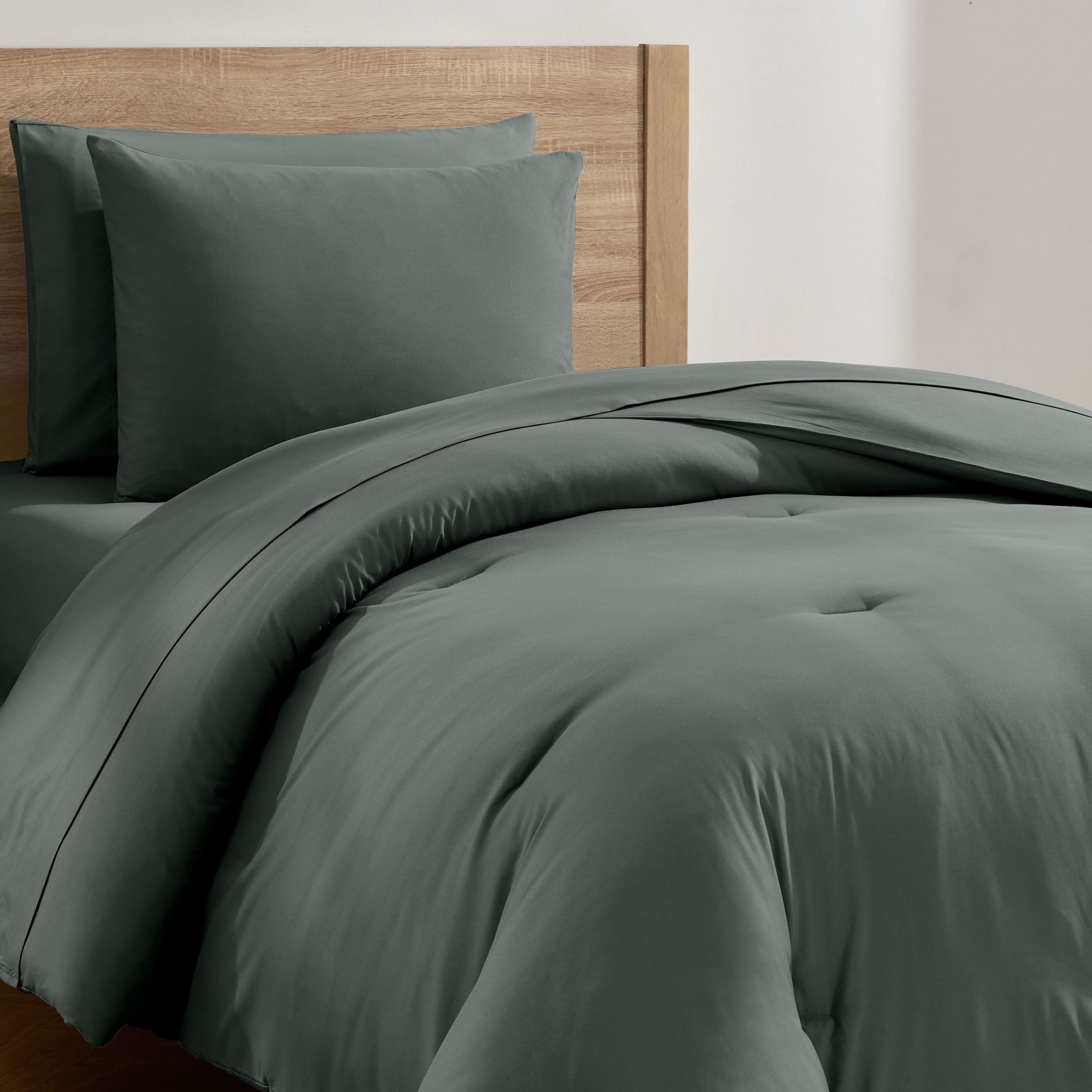 LammaLoe Twin Comforter Sets, 5 Piece Bed in a Bag, Ultra Soft Bedding Comforter Set with Sheets, All Season Bed Set, Gentle Pine