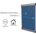 thumbnail image 2 of Ghent Manufacturing SILH20476 42.12 x 27.75 in. 1-Door Black Frame Silhouette Enclosed Bulletin Board with Vinyl Fabric, Silver, 2 of 3
